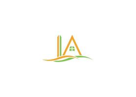 IA modern logo design vector icon template with white background