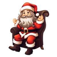 fofo papai noel em pé e dizendo ho ho ho cartoon ilustração 13861662 PNG