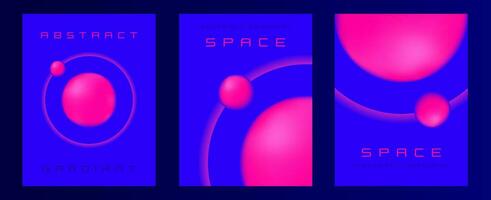 Abstract gradiant mesh poster, vector gradient with vibrant colors, pink purple, space, science poster