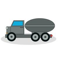 truck with trailer mixer vector