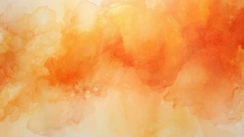 Abstract orange watercolor background. Orange water color splash texture vector
