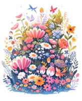 conto de fadas Magia fada jardim, lindo fantasia floral, ai gerado png