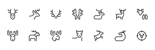 Deer icon, flat vector and illustration, graphic, editable stroke. Suitable for website design, logo, app, template, and ui ux.