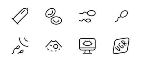 fertility pregnancy icon vector set design with Editable Stroke. Line, Solid, Flat Line, thin style and Suitable for Web Page, Mobile App, UI, UX design.