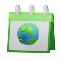 3d render illustration Love Mother Earth Day Icon plant png