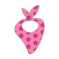 Isolated pink Cowboy scarf icon. Singe western cowgirl starry bandana from the wild west collection. vector