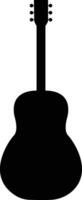 Guitar silhouettes icon flat vector. Acoustic musical instrument sign Isolated on . Trendy style for graphic design, logo, web, social media, mobile app vector