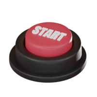 Startup success Business start button Icon 3d render png