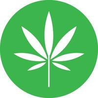 canabis hoja icono. cáñamo marijuana hoja vector símbolo en verde color. cbd hierba hoja firmar herbario naturaleza orgánico aislado plano y línea símbolo para web sitio computadora y móvil.