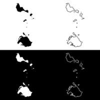 shefa provincia mapa, administrativo división de vanuatu vector ilustración.