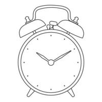 alarm clock isolated on white vector
