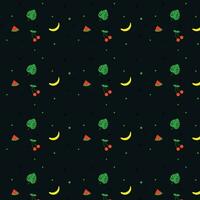 seamless pattern with fruits. summer pattern. flower wallpaper vector