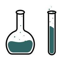 test tubes with liquid. laboratory, vector illustration