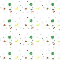seamless pattern with fruits. summer pattern. flower wallpaper vector