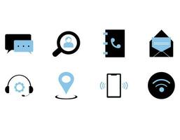 set of icons for web. phone icons. call icon vector