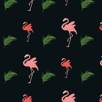 birds flamingo and flowers. frames with flamingo. flamingo background vector
