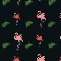 birds flamingo and flowers. frames with flamingo. flamingo background vector