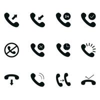 set of icons for web. phone icons. call icon vector