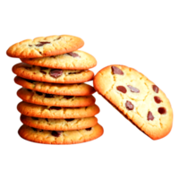 Chocolate Chip Cookies Png By AI Generative