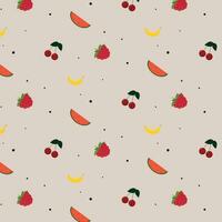 seamless pattern with fruits. summer pattern. flower wallpaper vector