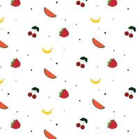 seamless pattern with fruits. summer pattern. flower wallpaper vector