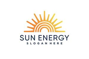 Energy design element icon vector with modern creative and simple sun concept