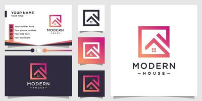 Modern house design element icon vector with creative modern concept