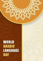 World arabic language day. Celebrated on 18 december vector design for banner, background, poster,