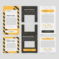 Editable social media template stories and feeds. vector