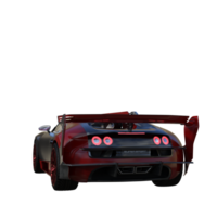 super auto geïsoleerd 3d png