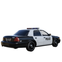 Police car isolated 3d png