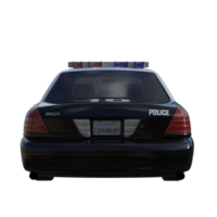 Police car isolated 3d png