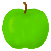 Green apple on transparent background png