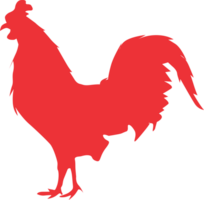 gallo silueta ilustración png