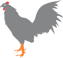 gallo silueta ilustración png