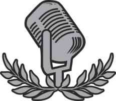 microfono Podcast . icona per design. png trasparente