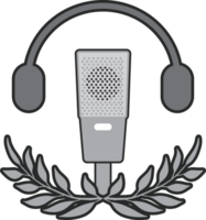 Microphone Podcast . Icon for design.  PNG Transparent