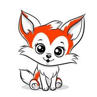 fox clipart illustration design on a white background vector