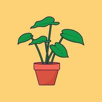 Potted plant vector illustration