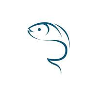 Fish logo template vector