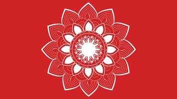 Abstract simple mandala in solid color background. vector