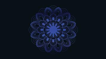 Mandala in dark blue background vector