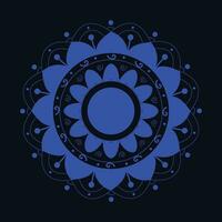 Abstract simple mandala in solid color background. vector