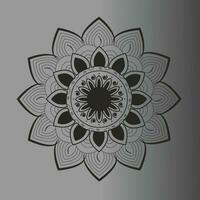 Abstract simple mandala in solid color background. vector