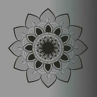 Abstract simple mandala in solid color background. vector