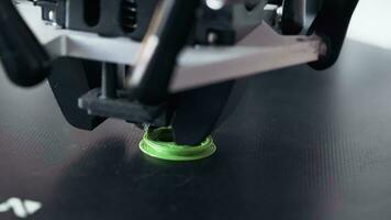 3D printer producing the details. Printing elements on 3d printer machine. Additive manufacturing process video