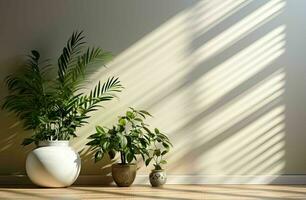 vacío blanco vivo habitación con un abierto puerta y blanco de madera piso foto