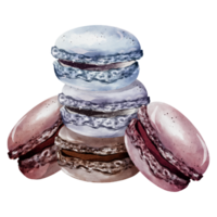 aquarela de sobremesa de macaron png