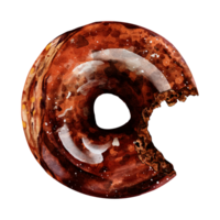 rosquinha sobremesa aguarela png