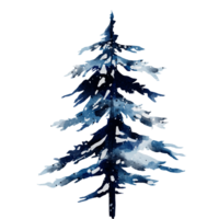 invierno árbol acuarela png